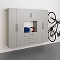 Prepac™ HangUps 90 Laminate 4 Piece Storage Cabinet Set G, Light Gray