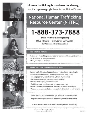 ComplyRight™ Alabama Human Trafficking English Poster (EALHT)