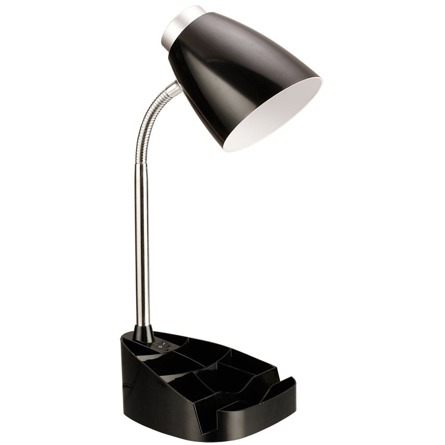 All the Rages Limelights LD1002-BLK Organizer Desk Lamp, Black