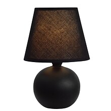 All the Rages Simple Designs LT2008-BLK Ceramic Globe Table Lamp, Black