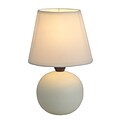 All the Rages Simple Designs LT2008-OFF Ceramic Globe Table Lamp, Off White