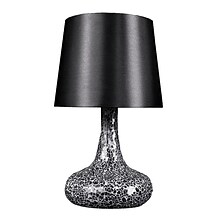 All the Rages Simple Designs LT3039-BLK Mosaic Genie Table Lamp, Black