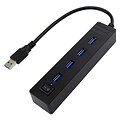 Sabrent™ 4-Port USB 3.0 Hub With Power Switch; Black