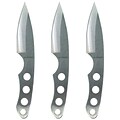 Trademark Whetstone™ Trio Ninja Throwing Knife Set, Silver