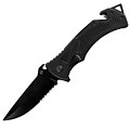 Trademark Whetstone™ 8 3/8 Stealth Stainless Steel Tactical Folder Knife, Black