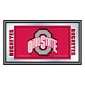 Trademark NCAA 15 x 26 x 3/4 Wooden Logo and Mascot Framed Mirror, The Ohio State University