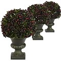 Nearly Natural 4126 Pepper Berry Ball Set of 3 Floor Plant in Decorative Vase
