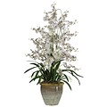 Nearly Natural 1070-WH Triple Dancing Lady Floral Arrangements, White