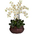 Nearly Natural 1201-CR Large Phalaenopsis Floral Arrangements, Cream