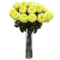 Nearly Natural 1219-YL Fancy Rose Floral Arrangements, Yellow