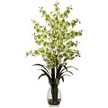 Nearly Natural 1294-GR Dancing Lady with Vase Floral Arrangements, Green