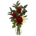 Nearly Natural 1306-CR Rose Calla Floral Arrangements, Cream
