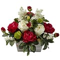 Nearly Natural 1320 Mixed Floral Arrangements, Red