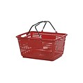 Wire Handle Hand Basket, 30 Liter, Red, 20 Baskets/Pack