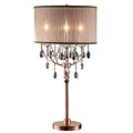 Ore International® 35 Rosie Crystal Table Lamp, Gray/Light Pink