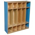 Wood Designs™ 48W Five Section Locker, Blueberry