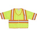 Mutual Industries MiViz ANSI Class 3 High Visibility Mesh Safety Vest With Pockets; Lime, Medium
