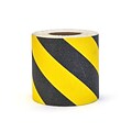 Mutual Industries Non-Skid Hazard Stripe Abrasive Tape, 6 x 60, Yellow/Black