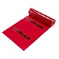 Mutual Industries "Danger" Printed Tear-Off Safety Flag, 12" x 12" x 1500', Red