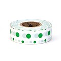 Mutual Industries Ultra Standard Flagging Tape, 1 3/16 x 100 yds., Green/White Dot, 12/Box