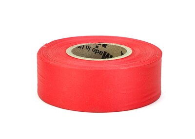 Mutual Industries Ultra Standard Flagging Tape, 1 3/16 x 100 yds., Red, 12/Box