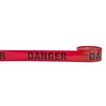 Mutual Industries DANGER Barricade Tape, 3 x 300, Red, 16/Box