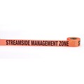 Mutual Industries Streamside Management Zone Printed Flagging Tape,1 1/2x 50 yds,Glo Orange,10/Bx