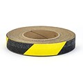 Mutual Industries Non-Skid Hazard Stripe Abrasive Tape, 1 x 20 yds., Yellow/Black (17796-0-1000)