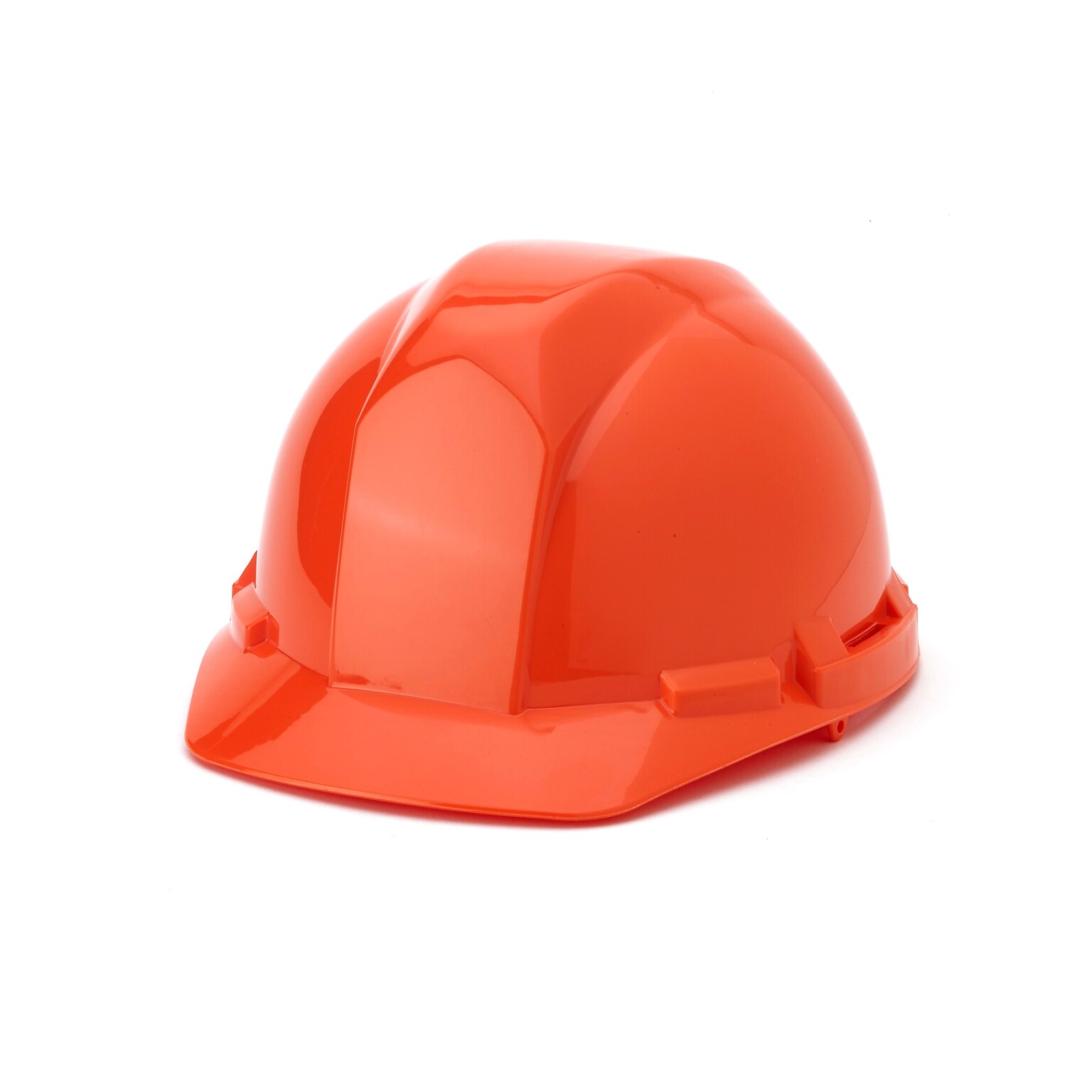 Mutual Industries 4-Point Pinlock Suspension Short Brim Hard Hat, Orange (50100-45)