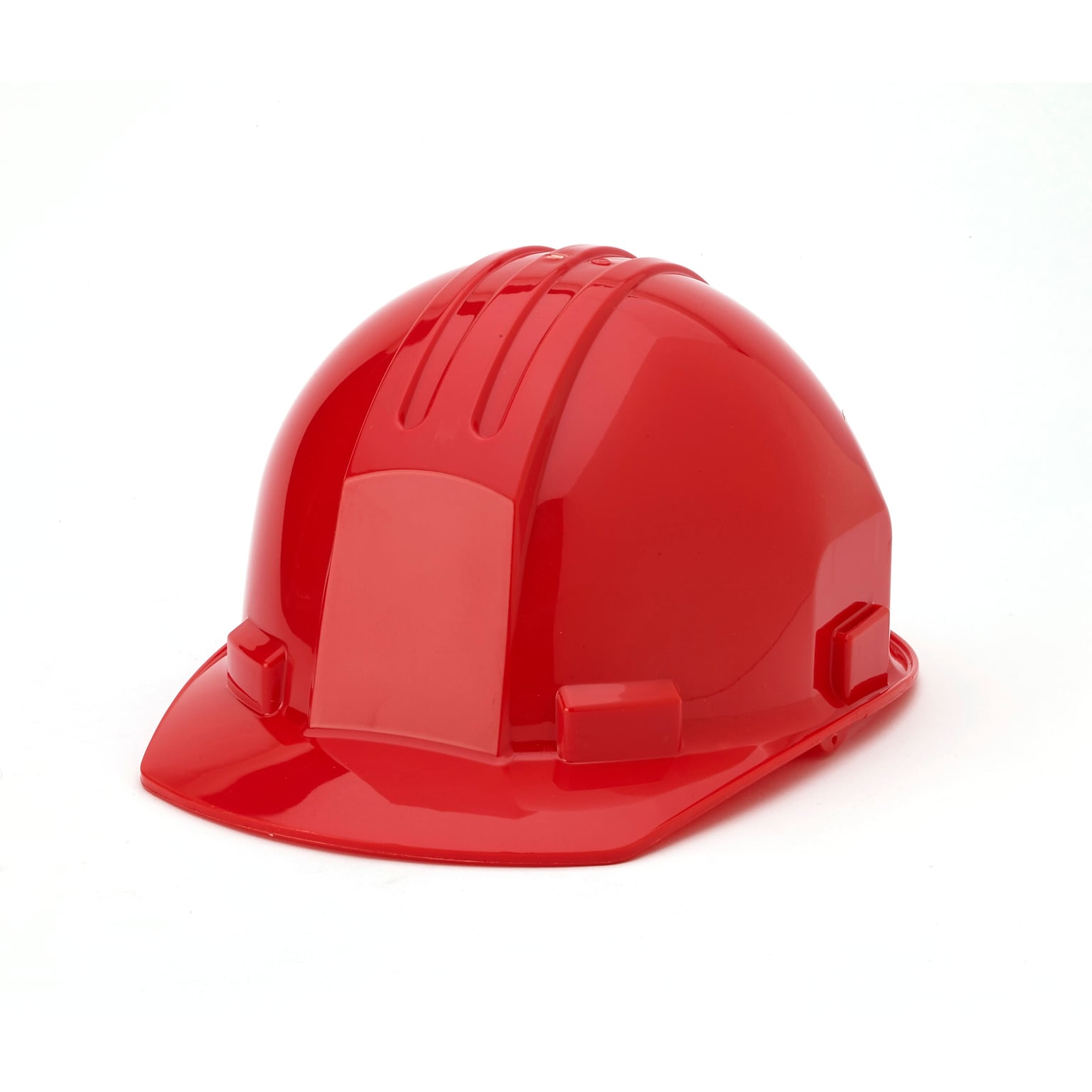 Mutual Industries 4-Point Pinlock Suspension Short Brim Hard Hat, Red (50100-79)