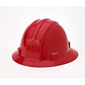 Mutual Industries Full Brim Hard Hat, Red