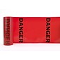 Mutual Industries "Danger" Printed Tear-Off Safety Flag, 12" x 12" x 300', Red