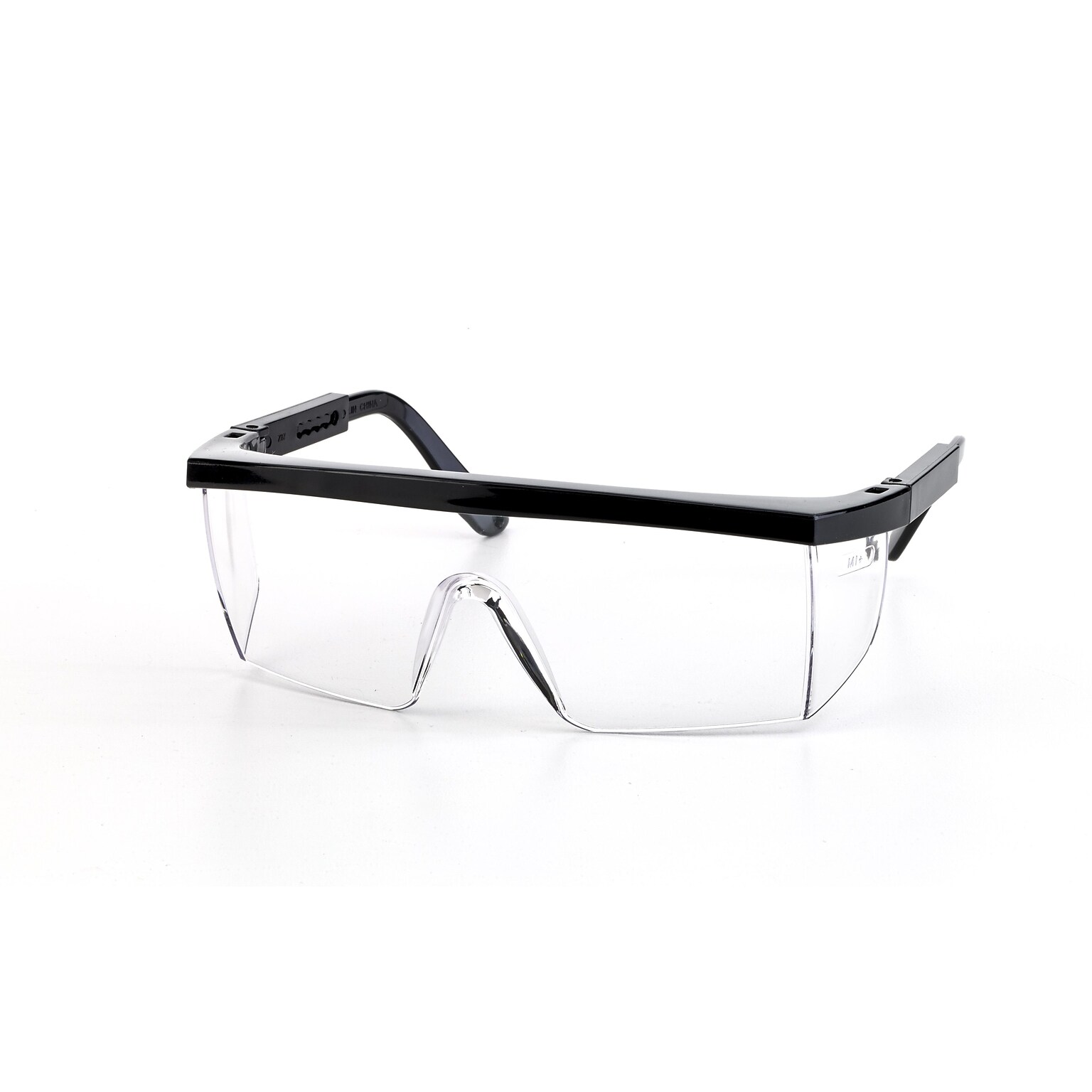 Mutual Industries Marlin Safety Glasses With Black Frame; Clear, 12/Pack