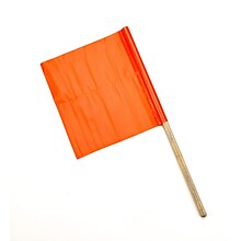 Mutual Industries Standard Highway Safety Flag, 12 x 12 x 24, Orange, 10/Pack