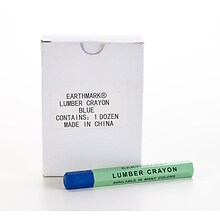 Mutual Industries Lumber Crayons, Blue, 12/Box