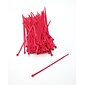 Mutual Industries Nylon Locking Ties, 7', Neon Red, 100/Pack