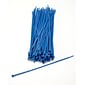 Mutual Industries Nylon Locking Ties, 11', Neon Blue, 100/Pack