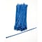 Mutual Industries Nylon Locking Ties, 11, Neon Blue, 100/Pack