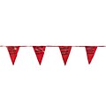 Mutual Industries Pennant Flag With Legend, 60, Red, 10/Box