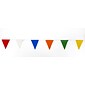 Mutual Industries Multi Pennant Flag, 9" x 12" x 60', Multi Color, 10/Pack