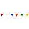 Mutual Industries Multi Pennant Flag, 9 x 12 x 60, Multi Color, 10/Pack