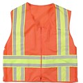 Mutual Industries MiViz ANSI Class 2 High Visibility Solid Deluxe Dot Safety Vest, Orange, Large