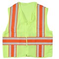 Mutual Industries MiViz ANSI Class 2 Deluxe Dot Mesh Safety Vest With Pockets, Lime, 3XL