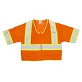 Mutual Industries MiViz ANSI Class 3 High Visibility Mesh Safety Vest With Pockets, Orange, Large