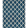 Safavieh Zoey Cambridge Wool Pile Area Rug, Navy Blue/Ivory, 9 x 12