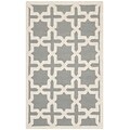 Safavieh Trinity Cambridge Wool Pile Area Rug, Silver/Ivory, 3 x 5