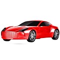 Supersonic® SC-1315 Portable Rechargeable Car Speaker With USB/Mini SD/Aux In/FM Radio; Red