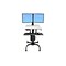 Ergotron® WorkFit-C Up To 32.5 lbs. 22 LCD Monitor Dual Sit-Stand Workstation Computer Stand