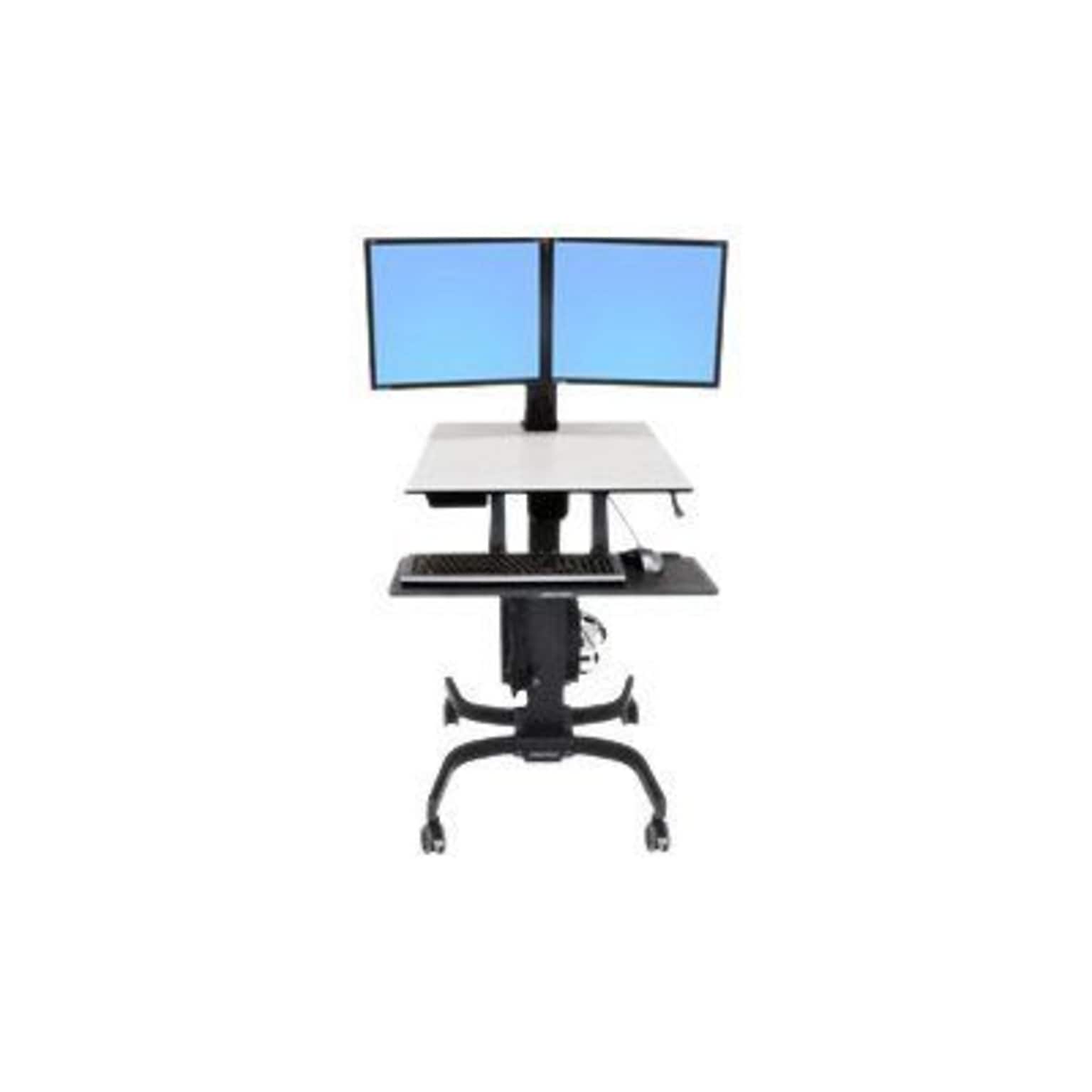 Ergotron® WorkFit-C Up To 32.5 lbs. 22 LCD Monitor Dual Sit-Stand Workstation Computer Stand