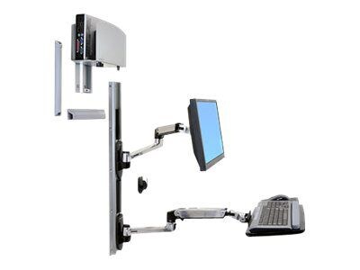 Ergotron® LX Wall Mount System With Medium CPU Holder For 25 Screen/35 Keyboard